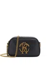Shop Roberto Cavalli Monogrammed Crossbody Bag In Black