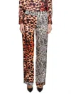 Roberto Cavalli Leopard Print Panelled Trousers