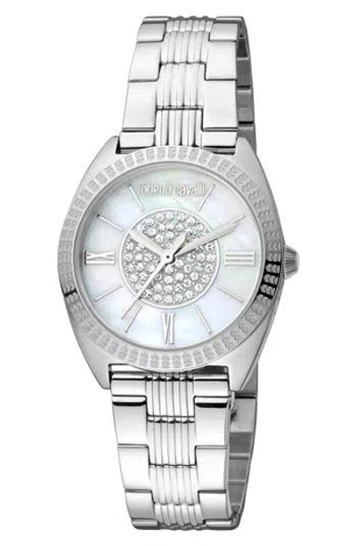 Roberto Cavalli Mother-of-pearl Bracelet Watch, 30mm In White