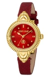 Roberto Cavalli Mother-of-pearl Dial Watch, 32mm In Red