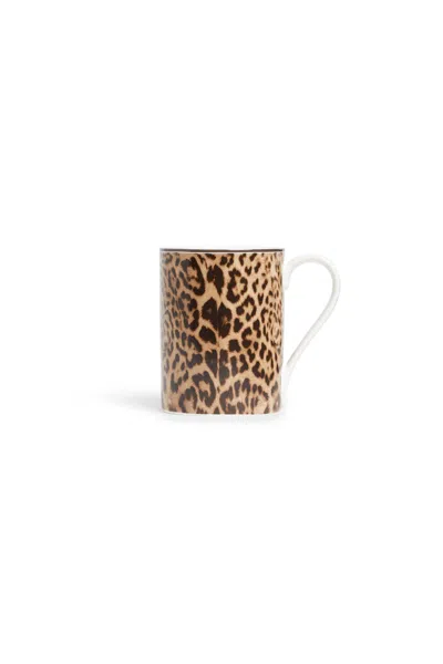 Roberto Cavalli Mug Jaguar Collection In Animal Print