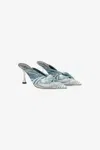 Roberto Cavalli Mules With Knotted Detail In Light Blue