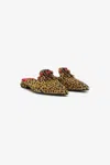 Roberto Cavalli Mules With Logo And Stones In Light Brown