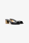 Roberto Cavalli Mules With Thick Golden Heel