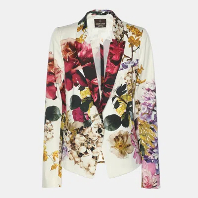 Pre-owned Roberto Cavalli Multicolor Floral Print Blazer M
