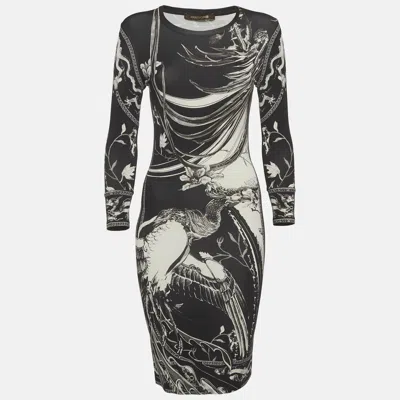 Pre-owned Roberto Cavalli Multicolor Knit Bodycon Dress S