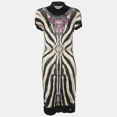 Pre-owned Roberto Cavalli Multicolor Printed Jersey Dress L