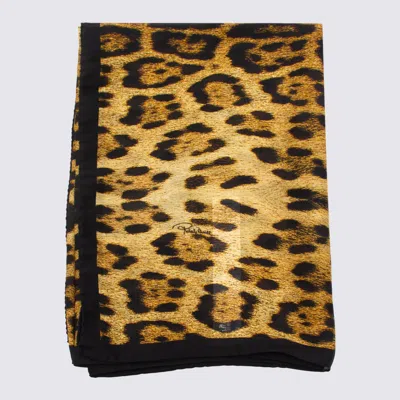 ROBERTO CAVALLI MULTICOLOR VISCOSE SCARVES AND SILK