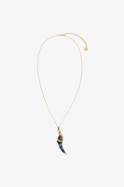 Roberto Cavalli Necklace With Fang Pendant In Gold
