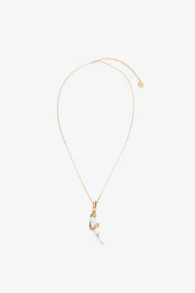 Roberto Cavalli Necklace With Fang Pendant In Gold