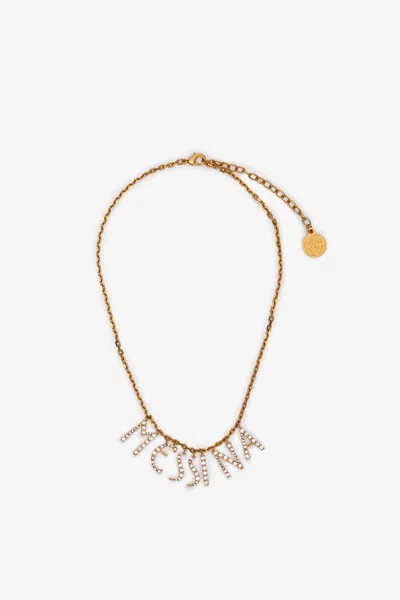Roberto Cavalli Necklace With Golden Messina Lettering