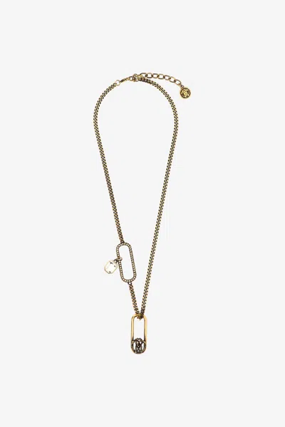 Roberto Cavalli Necklace With Monogram Rc In Gold