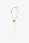 Roberto Cavalli Necklace With Nappa Pendants And Tiger Head In Gold