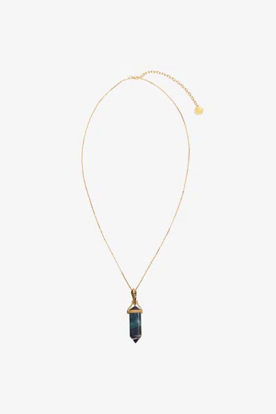 Roberto Cavalli Necklace With Stone Pendant In Gold