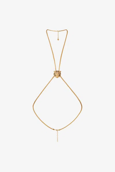 Roberto Cavalli Necklace With Tiger Head In Gold