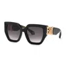 Shop Roberto Cavalli Nero Lucido Acetate And Metal Sunglasses