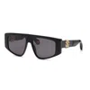 Roberto Cavalli Nero Lucido Acetate Sunglasses In Gold