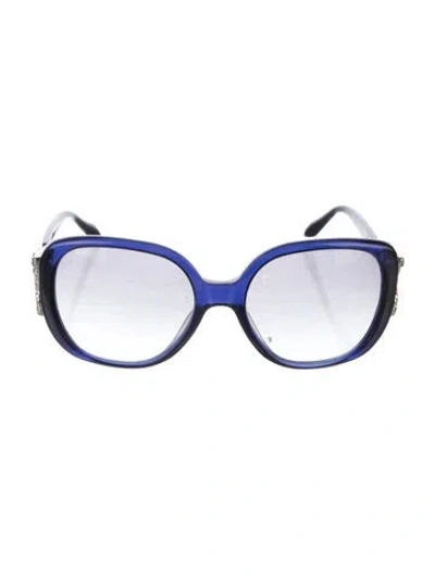 Pre-owned Roberto Cavalli Nunki Oversize Sunglasses In Blue