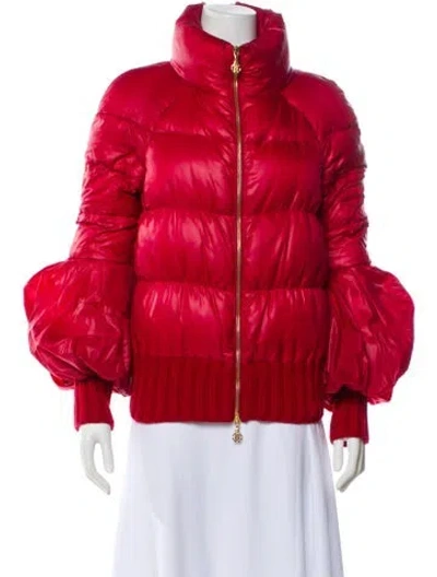 Pre-owned Roberto Cavalli Nylon Down Jacket In Red