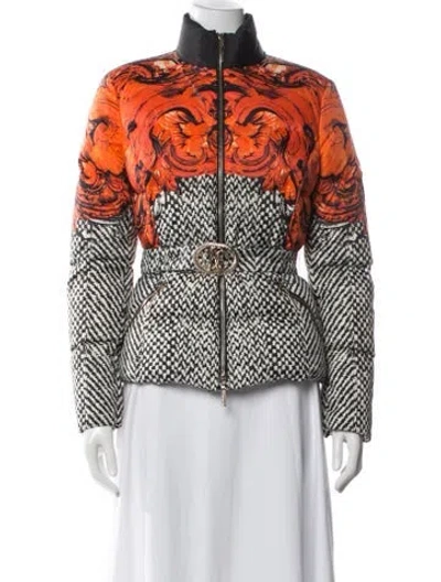 Pre-owned Roberto Cavalli Nylon Graphic Print Jacket In Multi