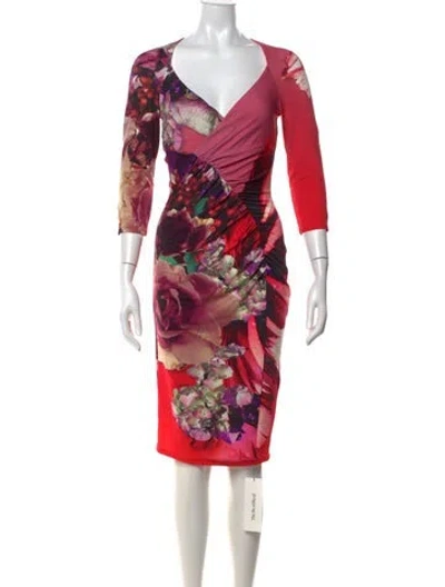 Pre-owned Roberto Cavalli Nylon Knee-length Dress In Pink