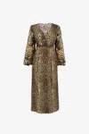 Roberto Cavalli Ocelot-print Dress In Naturale/naturale