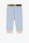 Roberto Cavalli Ocelot-print Sweatpants In Light Blue