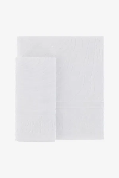 Roberto Cavalli Okapi Set Of Towels In White