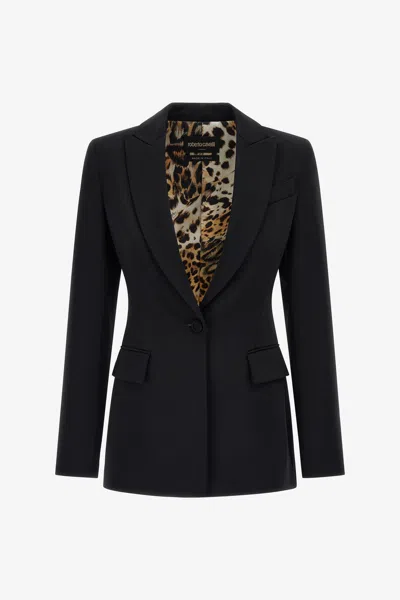 ROBERTO CAVALLI ONE BUTTON BLAZER