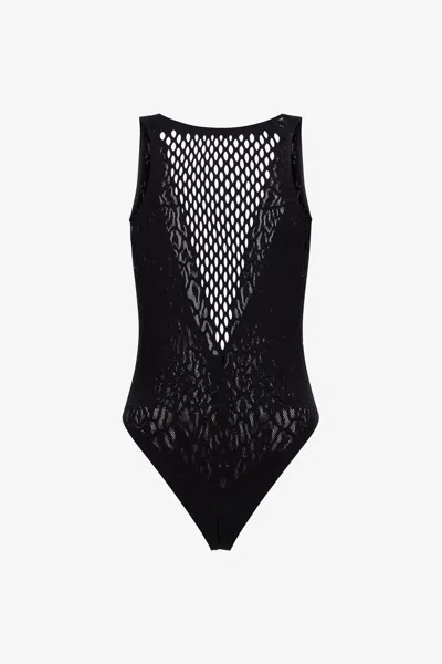Roberto Cavalli One Piece Swimsuit With Cut Out In Black