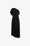 Roberto Cavalli One-shoulder Dress With Rc In Black