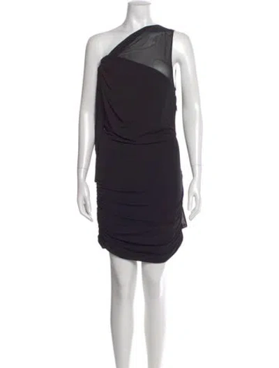 Pre-owned Roberto Cavalli One-shoulder Knee-length Dress In Blue