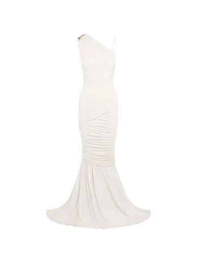 Roberto Cavalli One-shoulder Maxi Dress In Red