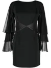Roberto Cavalli Open-back Panelled Minidress In Black