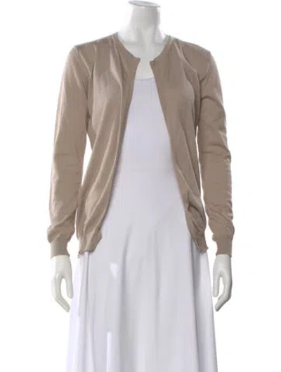 Pre-owned Roberto Cavalli Open Front Sweater In Neutral