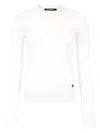 Roberto Cavalli Gerippter Pullover Mit Wall-print In White