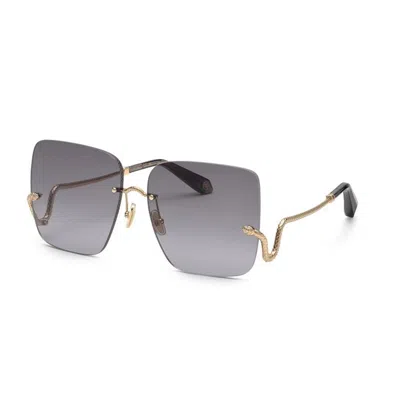 Roberto Cavalli Oro Rose Metal Sunglasses In Black
