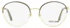 Roberto Cavalli Oval-frame Glasses In Gold