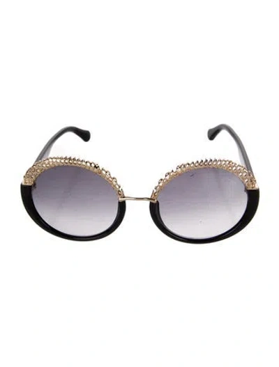 Pre-owned Roberto Cavalli Oversize Gradient Sunglasses In Black