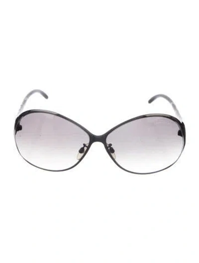 Pre-owned Roberto Cavalli Oversize Gradient Sunglasses In Black