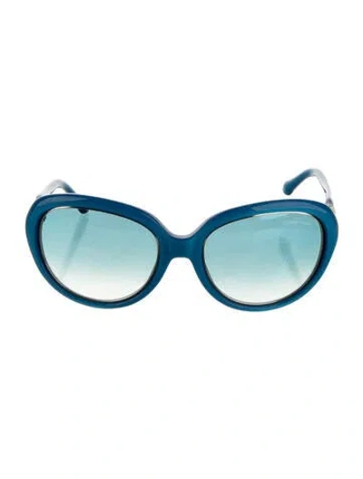 Pre-owned Roberto Cavalli Oversize Gradient Sunglasses In Blue