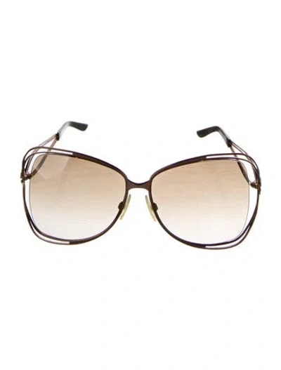 Pre-owned Roberto Cavalli Oversize Gradient Sunglasses In Brown