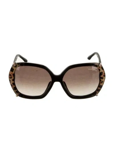 Pre-owned Roberto Cavalli Oversize Gradient Sunglasses In Brown/metallic