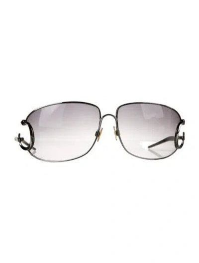 Pre-owned Roberto Cavalli Oversize Gradient Sunglasses In Silver