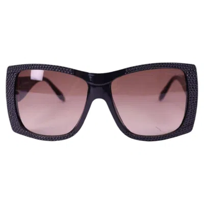 Pre-owned Roberto Cavalli Oversized Embellished Square Sunglasses In Brown