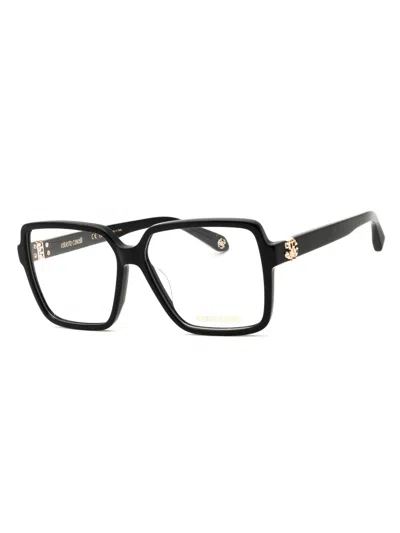 Roberto Cavalli Oversized Women's Acetate Eyeglasses - Vrc050m In Black