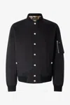 Roberto Cavalli Padded Bomber Jacket In Black