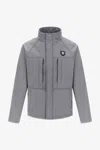 Roberto Cavalli Padded Down Jacket With Logo In Gray