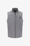 Roberto Cavalli Padded Vest With Logo In Gray