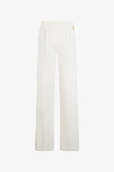 Roberto Cavalli Pleated Trousers In White